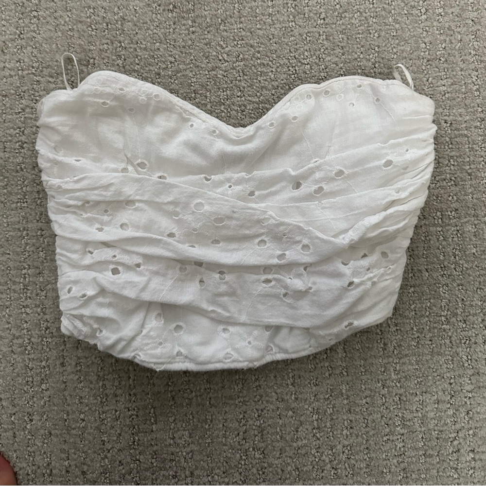 Zara strapless eyelet tube top
